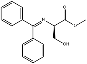 (R)-METHYL 2-(DIPHENYLMETHYLENEAMINO)-3-HYDROXYPROPANOATE Struktur