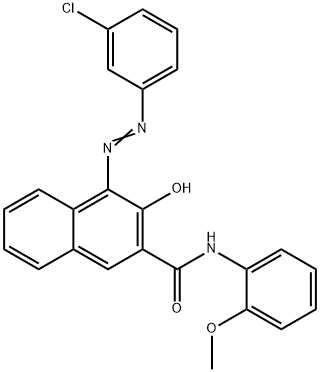 4-[(3-chlorophenyl)azo]-3-hydroxy-N-(2-methoxyphenyl)naphthalene-2-carboxamide Struktur