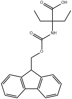 2-(((9H-fluoren-9-yl)Methoxy)carbonylaMino)-2-ethylbutanoic acid Struktur