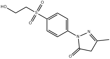 2,4-dihydro-2-[4-[(2-hydroxyethyl)sulfonyl]phenyl]-5-methyl-3h-pyrazol-3-on Struktur