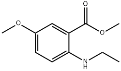 Benzoic acid, 2-(ethylamino)-5-methoxy-, methyl ester (9CI) Struktur