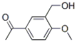 1-[3-(hydroxymethyl)-4-methoxyphenyl]ethan-1-one Struktur