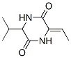 2,5-Piperazinedione,3-ethylidene-6-(1-methylethyl)-(9CI) Struktur