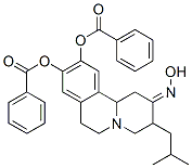 2H-Benzo[a]quinolizin-2-one,  1,3,4,6,7,11b-hexahydro-9,10-dihydroxy-3-isobutyl-,  oxime,  dibenzoate  (ester)  (8CI) Struktur