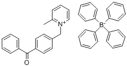 1-(4-[BENZOYL] BENZYL)-2-METHYLPYRIDINIUM TETRAPHENYLBORATE Struktur