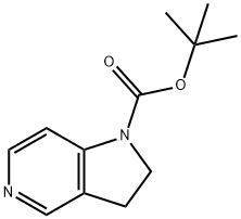 1H-Pyrrolo[3,2-c]pyridine-1-carboxylic acid,2,3-dihydro-1,1-diemthylethyl ester Struktur