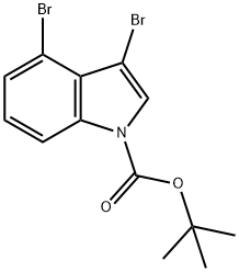 3,4-DIBROMOINDOLE-1-CARBOXYLIC ACID TERT-BUTYL ESTER Struktur