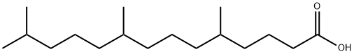 5,9,13-trimethyltetradecanoic acid Struktur