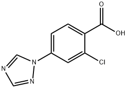 2-chloro-4-(1H-1,2,4-triazol-1-yl)benzenecarboxylic acid Struktur