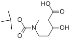 4-HYDROXY-PIPERIDINE-1,3-DICARBOXYLIC ACID 1-TERT-BUTYL ESTER Struktur