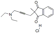 2-(4-diethylaminobut-2-ynyl)-2-methyl-indene-1,3-dione hydrochloride Struktur