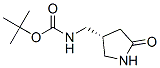 Carbamic acid, [[(3R)-5-oxo-3-pyrrolidinyl]methyl]-, 1,1-dimethylethyl ester Struktur