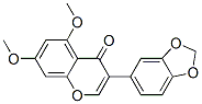 3-(1,3-Benzodioxol-5-yl)-5,7-dimethoxy-4H-1-benzopyran-4-one Struktur