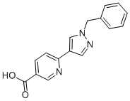 6-(1-Benzyl-1H-pyrazol-4-yl)-nicotinic acid Struktur