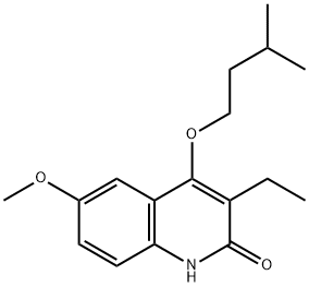 Carbostyril, 3-ethyl-4-(isopentyloxy)-6-methoxy- Struktur