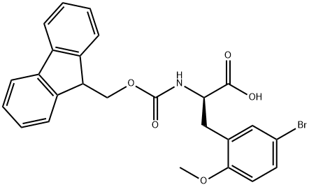 Fmoc-5-bromo-2-methoxy-D-phenylalanine Struktur