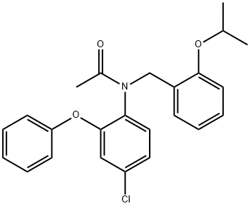 Acetamide, N-(4-chloro-2-phenoxyphenyl)-N-[[2-(1-methylethoxy)phenyl]methyl]- Struktur