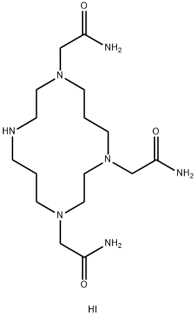 1,4,8-Tris(aminocarbonylmethyl)-1,4,8,11-tetraazacyclotetradecane monohydriodide Struktur