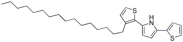 3'-Hexadecyl-2,5-dithienylpyrrole
 Struktur