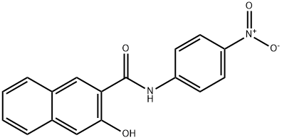 3-hydroxy-N-(4-nitrophenyl)naphthalene-2-carboxamide Struktur