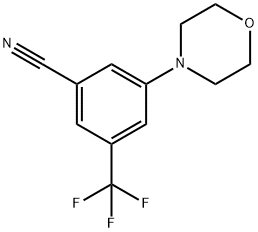 3-Morpholin-4-yl-5-trifluoromethyl-benzonitrile Struktur