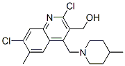 {2,7-DICHLORO-6-METHYL-4-[(4-METHYLPIPERIDIN-1-YL)METHYL]QUINOLIN-3-YL}METHANOL Struktur