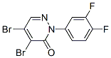 4,5-DIBROMO-2-(3,4-DIFLUOROPHENYL)-3(2H)-PYRIDAZINONE Struktur