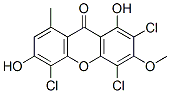 2,4,5-Trichloro-1,6-dihydroxy-3-methoxy-8-methyl-9H-xanthen-9-one Struktur