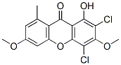 2,4-Dichloro-1-hydroxy-3,6-dimethoxy-8-methyl-9H-xanthen-9-one Struktur