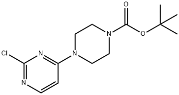 tert-Butyl 4-(2-chloropyrimidin-4-yl)piperazine-1-carboxylate Struktur