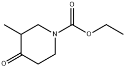 3-Methyl-4-oxo-1-piperidinecarboxylic acid ethyl ester Struktur