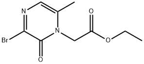 3-BROMO-6-METHYL-2-OXO-1(2H)-PYRAZINEACETIC ACID ETHYL ESTER Structure