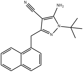 4-AMINO-1-TERT-BUTYL-3-(1'-NAPHTHYLMETHYL)-4-CYANOPYRAZOLE Struktur