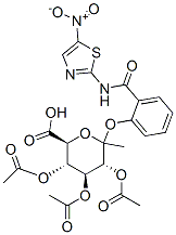 Methyl 1-[[2-N-(5-Nitrothiazolyl)carboxamido]phenyl]-2,3,4- tri-O-acetyl--D-glucopyranuronate Struktur