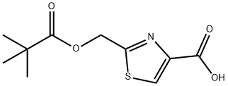 2-(2,2-DIMETHYL-PROPIONYLOXYMETHYL)-THIAZOLE-4-CARBOXYLIC ACID Struktur