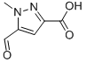 1H-Pyrazole-3-carboxylic acid, 5-formyl-1-methyl- (9CI) Struktur