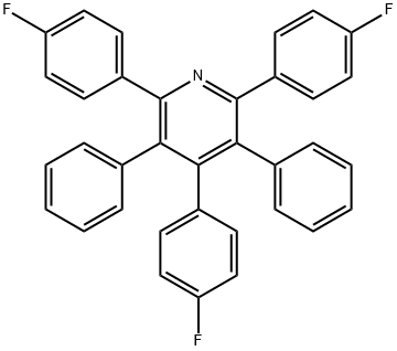 3,5-Diphenyl-2,4,6-tris(p-fluorophenyl)pyridine Struktur