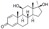 Androsta-1,4-dien-3-one, 11.beta.,17.beta.-dihydroxy-17-methyl- Struktur