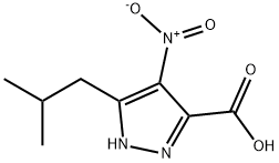 5-isobutyl-4-nitro-1H-pyrazole-3-carboxylic acid Struktur