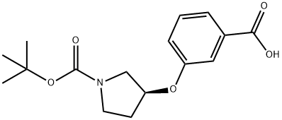 (S)-1-BOC-3-(3-CARBOXY-PHENOXY)-PYRROLIDINE Struktur