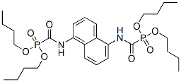 [1,5-Naphthylenebis(iminocarbonyl)]bisphosphonic acid tetrabutyl ester Struktur