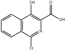 1-Chloro-4-hydroxyisoquinoline-3-carboxylicacid Struktur