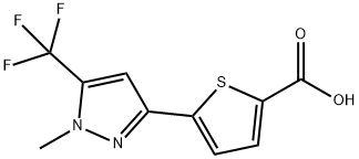 5-(1-METHYL-5-(TRIFLUOROMETHYL)-1H-PYRAZOL-3-YL)THIOPHENE-2-CARBOXYLIC ACID Struktur