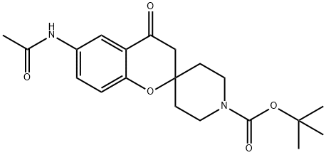 6-ACETYLAMINO-4-OXO-2-SPIRO(N-BOC-PIPERIDINE-4-YL)-BENZOPYRAN
 Struktur