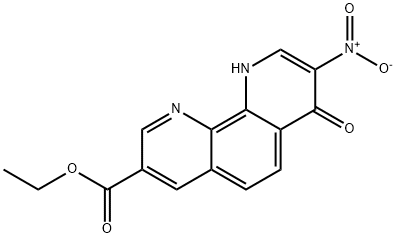 ethyl 8-nitro-7-oxo-7,10-dihydro-1,10-phenanthroline-3-carboxylate Struktur