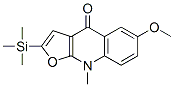 Furo[2,3-b]quinolin-4(9H)-one,  6-methoxy-9-methyl-2-(trimethylsilyl)- Struktur