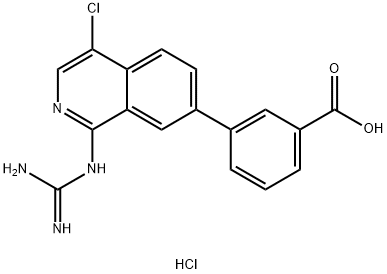 1-GUANIDINO-4-CHLORO-7-(3-CARBOXY-PHENYL)ISOQUINOLINE HYDROCHLORIDE Struktur