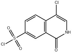 4-Chloro-1,2-dihydro-1-oxo-7-isoquinolinesulfonyl Chloride Struktur