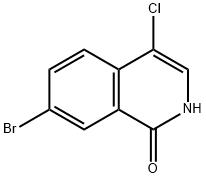 7-Bromo-4-chloroisoquinolin-1(2H)-one Struktur