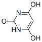 2(1H)-Pyrimidinone, 4,6-dihydroxy- (9CI) Struktur